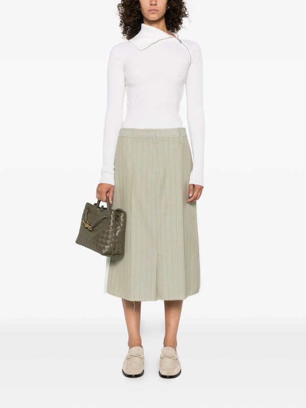 The Best Shops SPORTMAX: Strickpullover mit Rundhalsausschnitt - Rundhalspullover - Weiß