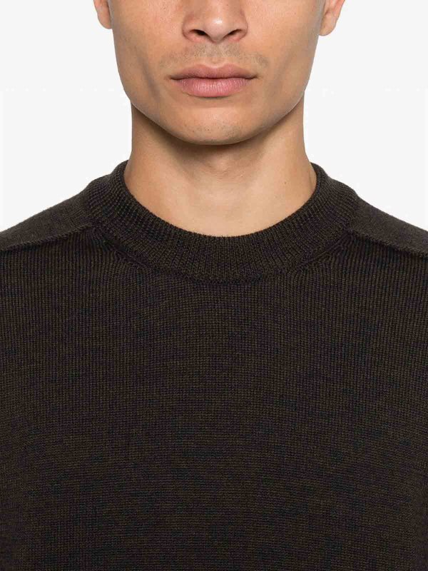 The Best Shops STUDIO NICHOLSON: Strickpullover mit Rundhalsausschnitt - Rundhalspullover - Braun