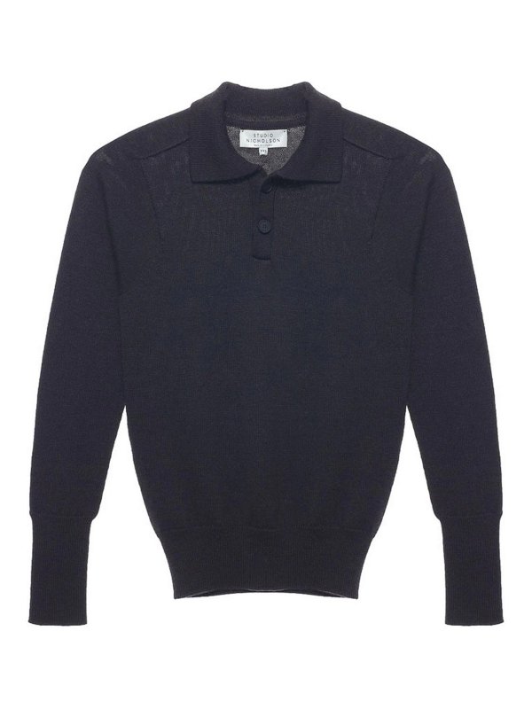 STUDIO NICHOLSON: Suéteres con cuello pico - Suéter Cuello Redondo - Marrón