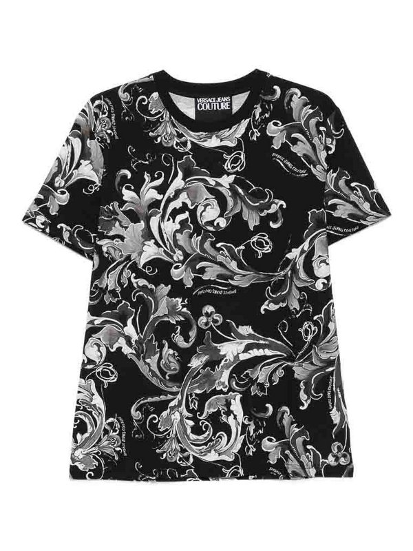 Versace Jeans Couture: T-shirts - T-Shirt - Schwarz