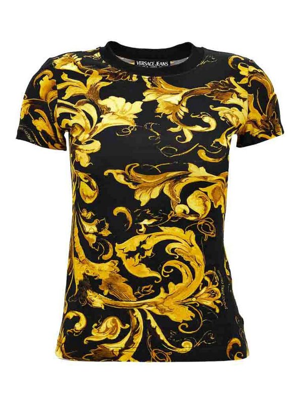 Versace Jeans Couture: Camisetas - Camiseta - Negro