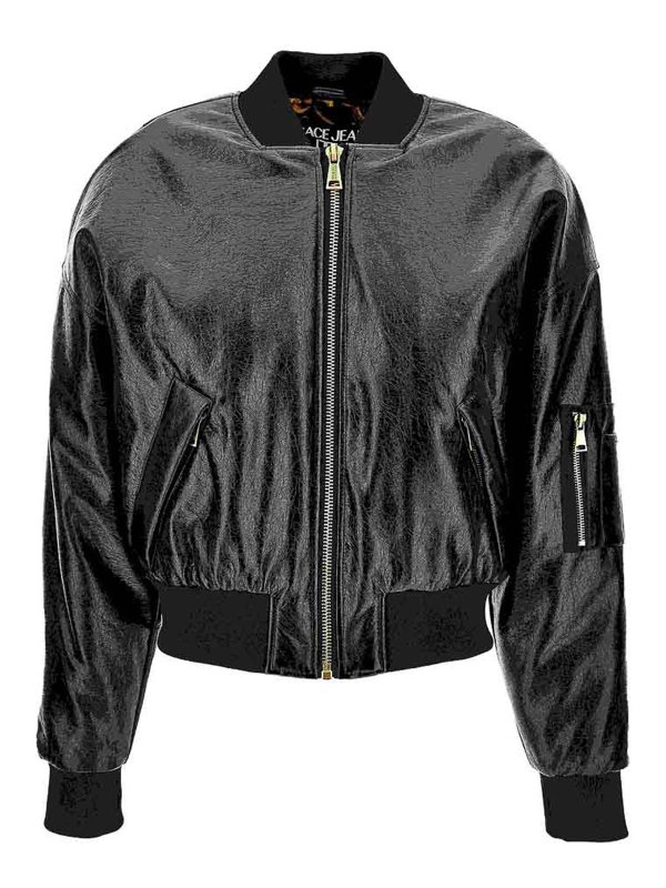 Versace Jeans Couture: leather jacket - Outerwear