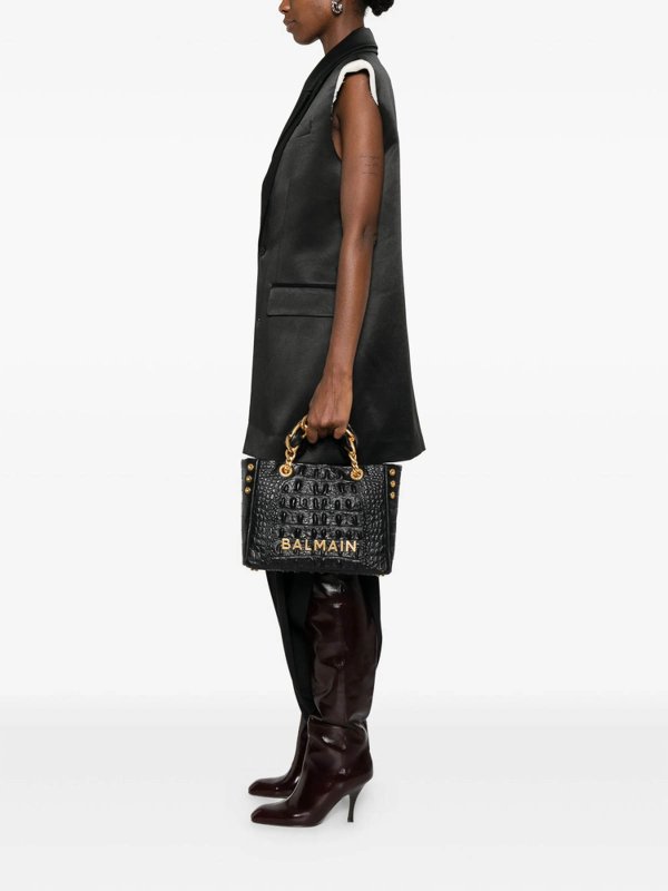 Balmain: Sacs à main online - Sac Cabas - Noir