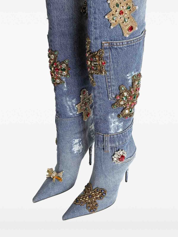 DOLCE & GABBANA: ブーティー online - アンクルブーツ - ブルー