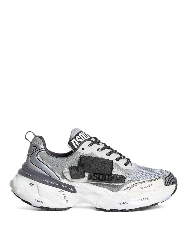 DSQUARED2: Chaussures de sport - Baskets - Gris