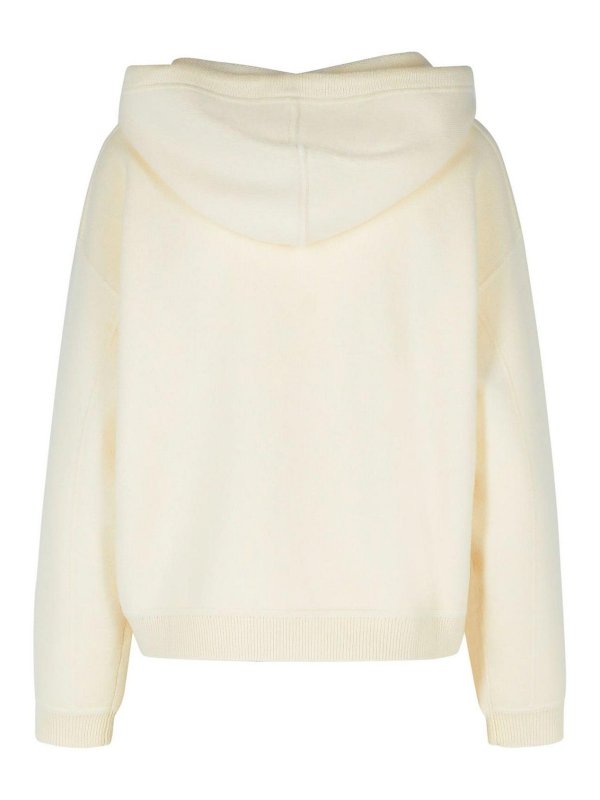 LOULOU STUDIO: crew necks online - Ivory Cashmere Sweater