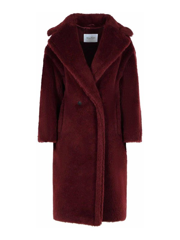 Max Mara: Pelz und Shearling - Pelz - Dunkelrot