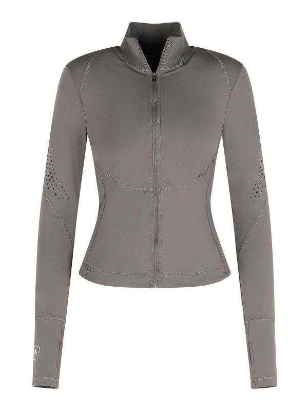 ADIDAS BY STELLA MCCARTNEY: Sweatshirts & Sweaters - Tpr Grey Polyamide Blend Sweatshirt