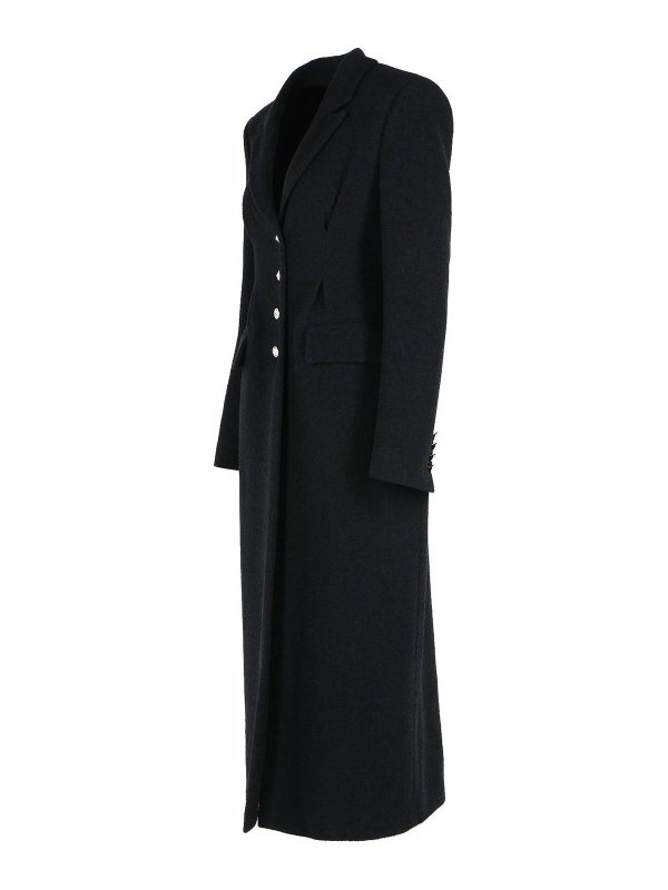 The Best Shops ALESSANDRA RICH: long coats - Black Virgin Wool Blend Coat
