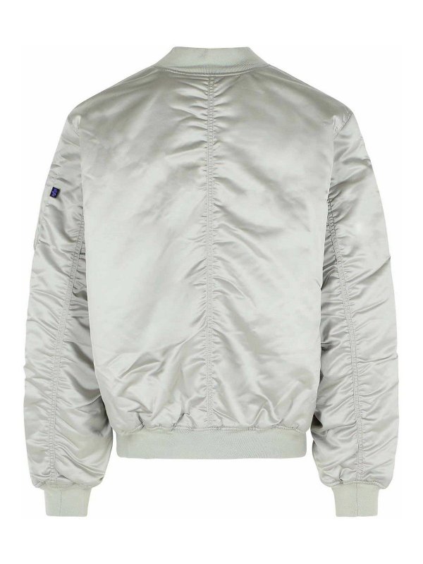 ALPHA INDUSTRIES: bombers online - Ma-1 Uv Grey Nylon Bomber Jacket