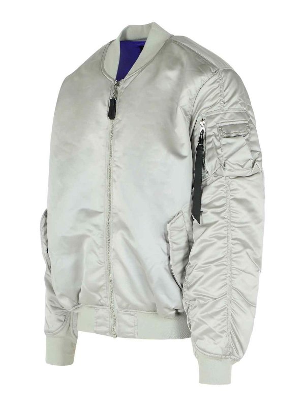 The Best Shops ALPHA INDUSTRIES: bombers - Ma-1 Uv Grey Nylon Bomber Jacket