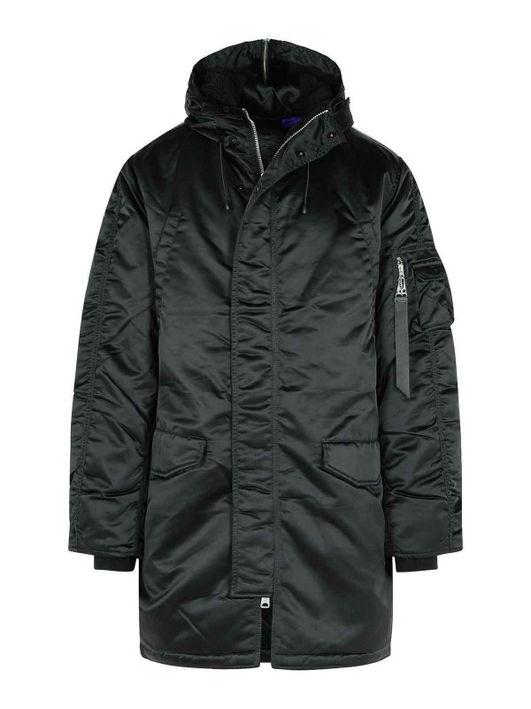 ALPHA INDUSTRIES: parkas - N-3B Uv Black Nylon Parka