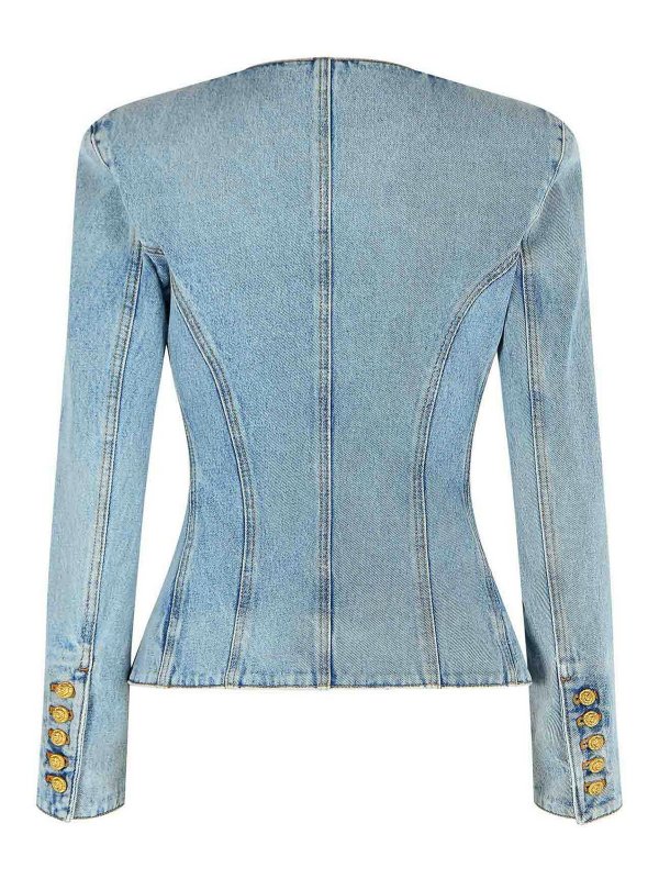 Balmain: Pull col rond online - Pull Col Rond - Bleu Clair