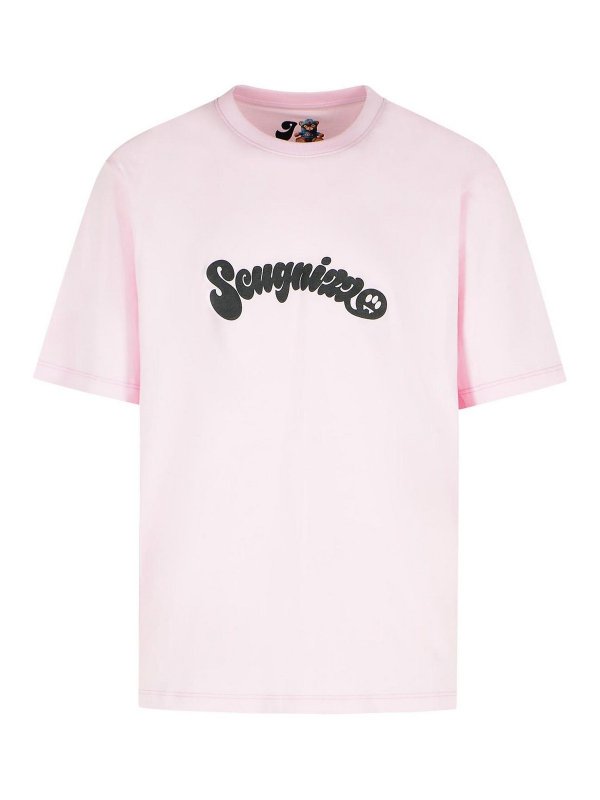 BARROW: t-shirts - Pink Cotton T-Shirt