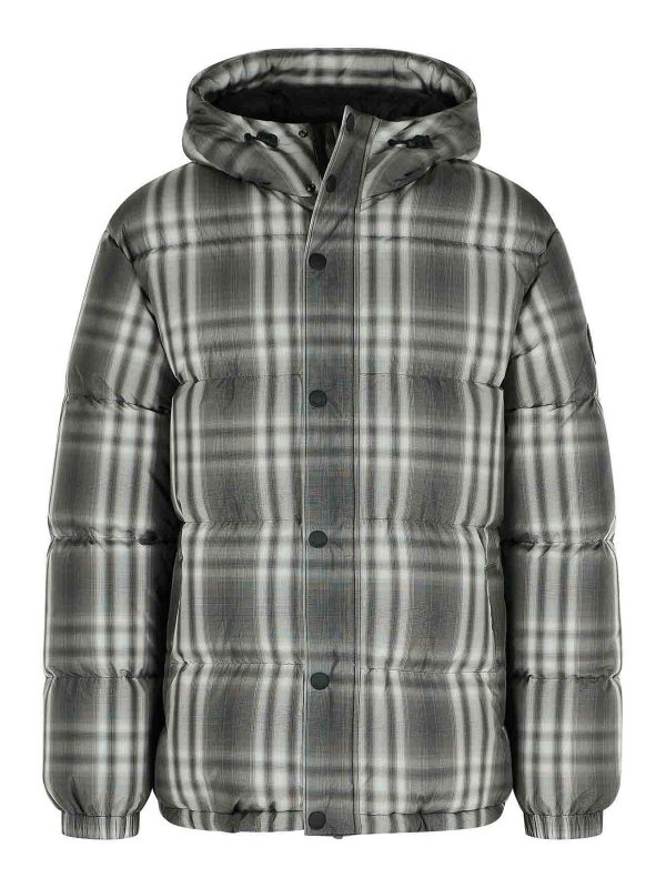 BURBERRY: padded jackets - Gradient  Hooded Black Polyester Down Jacket
