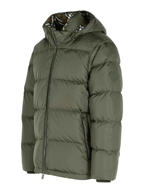 The Best Shops BURBERRY: padded jackets - Polyester Down Jacket With Detachable Sleeves