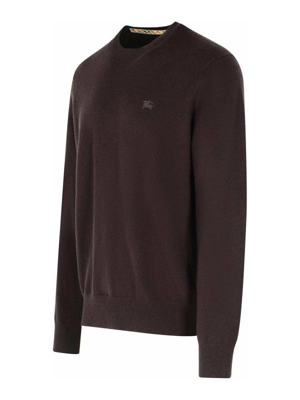 The Best Shops BURBERRY: maglia collo rotondo - Magi di cashmere marrone