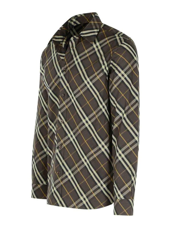 The Best Shops BURBERRY: shirts - Brown Cotton Shirt