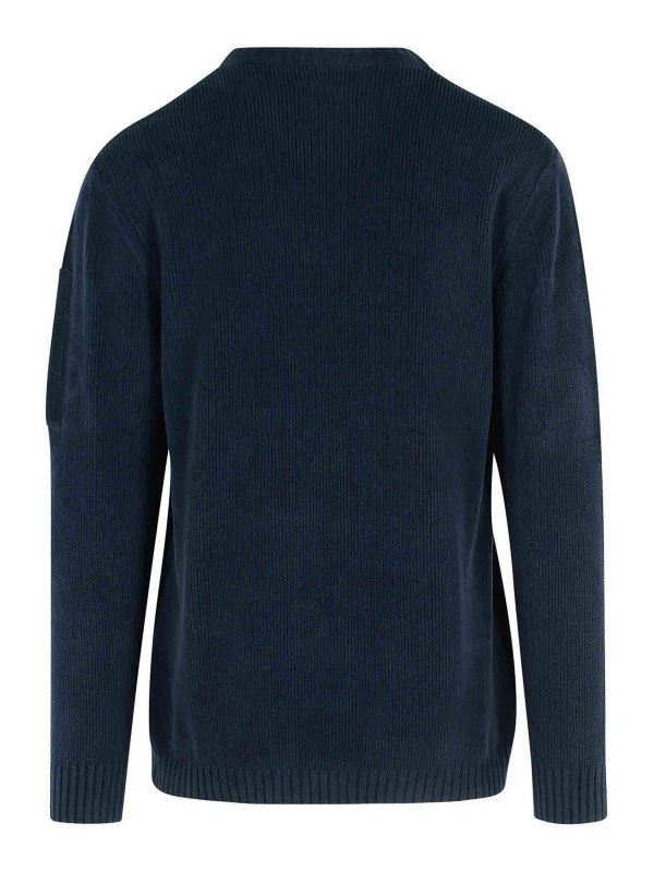 C.P. COMPANY: Suéteres con cuello pico online - Suéter Cuello Redondo - Azul Oscuro
