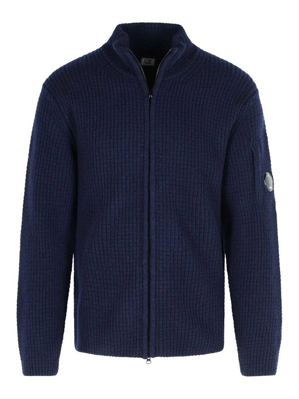 C.P. COMPANY: Pull col rond - Pull Col Rond - Bleu Foncé