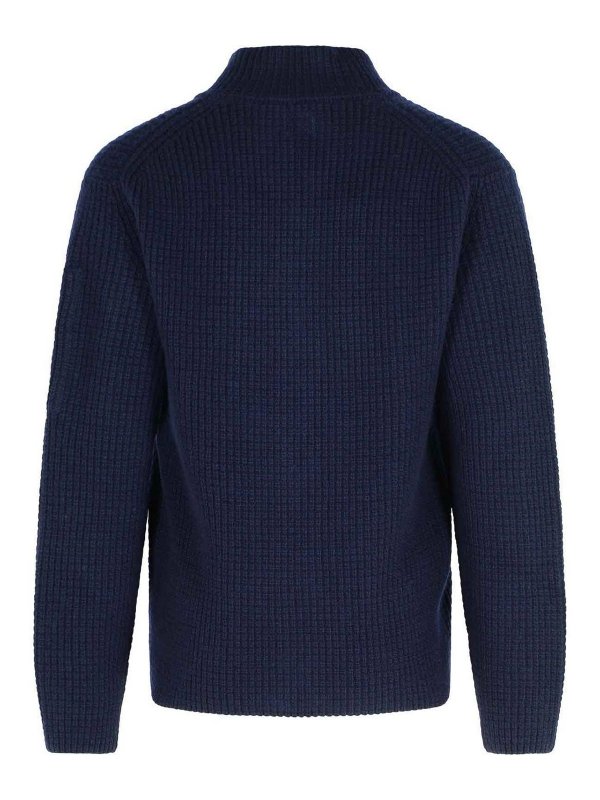 C.P. COMPANY: Pull col rond online - Pull Col Rond - Bleu Foncé