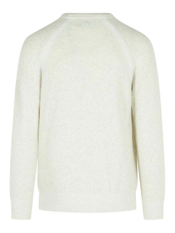 C.P. COMPANY: maglia collo rotondo online - Maglione di miscela di lana bianca