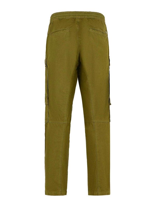 C.P. COMPANY: pantaloni casual online - Pantaloni da carico in cotone verde