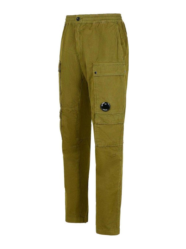 The Best Shops C.P. COMPANY: pantaloni casual - Pantaloni da carico in cotone verde