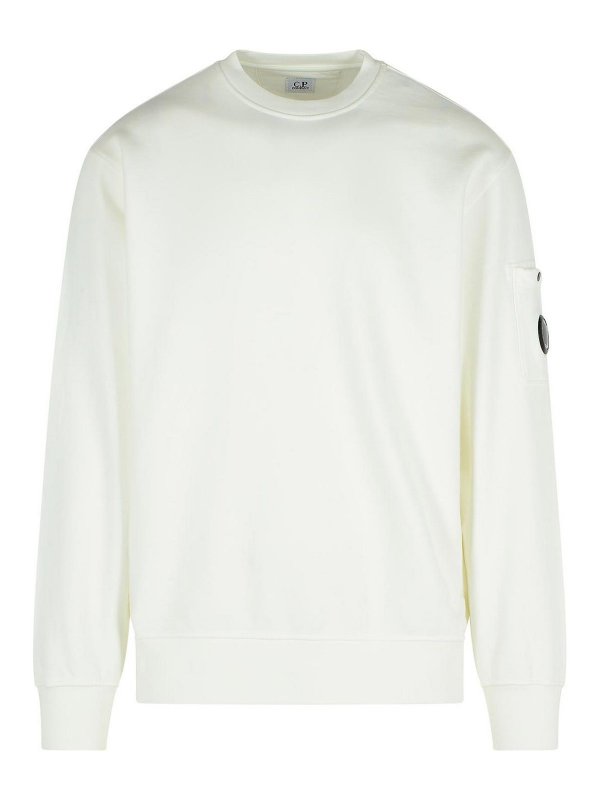 C.P. COMPANY: Felpe e maglie - Felpa di cotone bianco