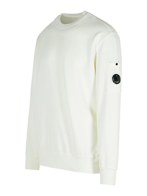 The Best Shops C.P. COMPANY: Felpe e maglie - Felpa di cotone bianco