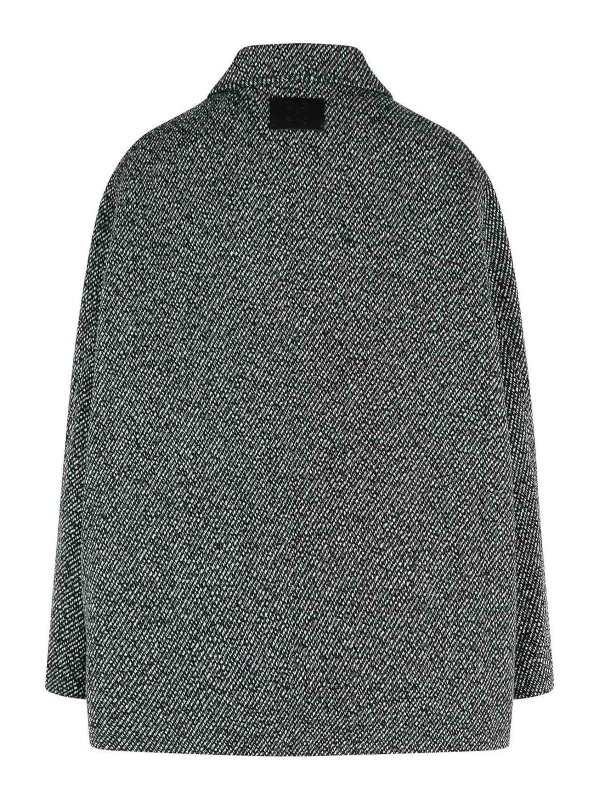 CLOSED: short coats online - Melange Grey Wool Blend Coat