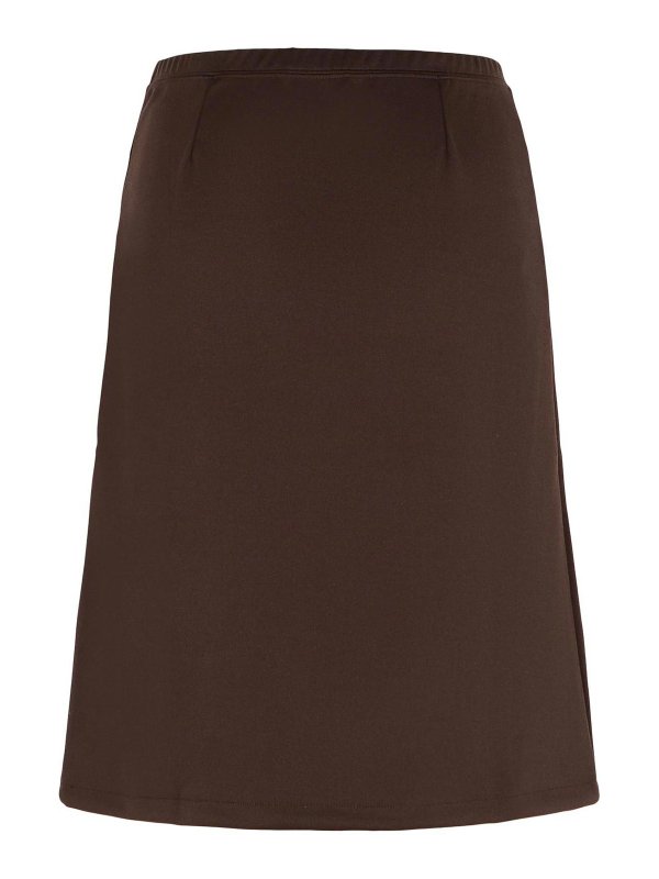 Courreges: Knee length skirts & Midi online - Brown Polyester Skirt