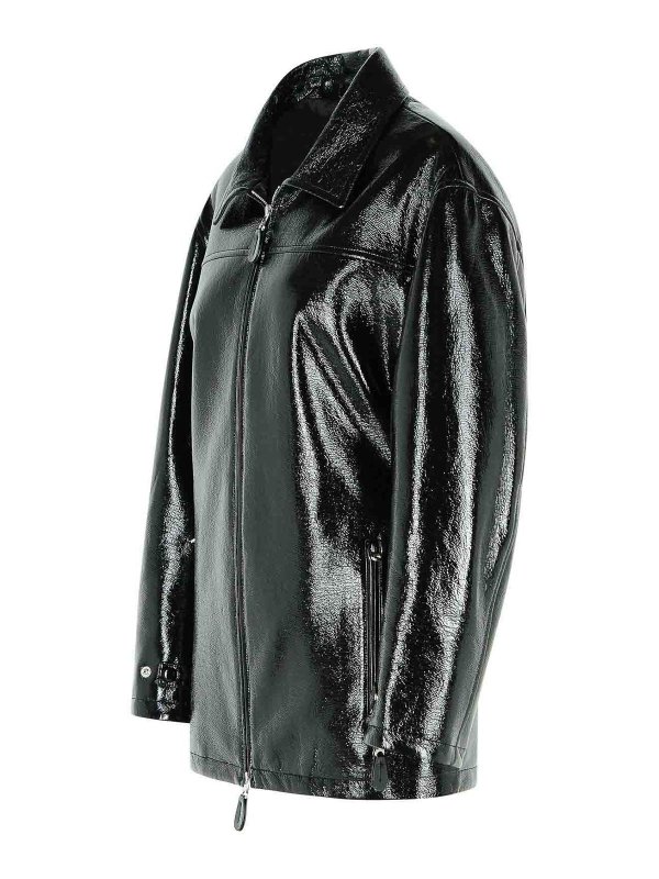 The Best Shops Courreges: Vestes en cuir - Blouson En Cuir - Noir