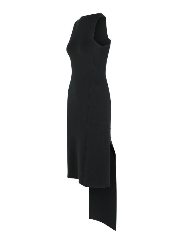 The Best Shops Courreges: maxi dresses - Oblique Dress In Black Viscose Blend