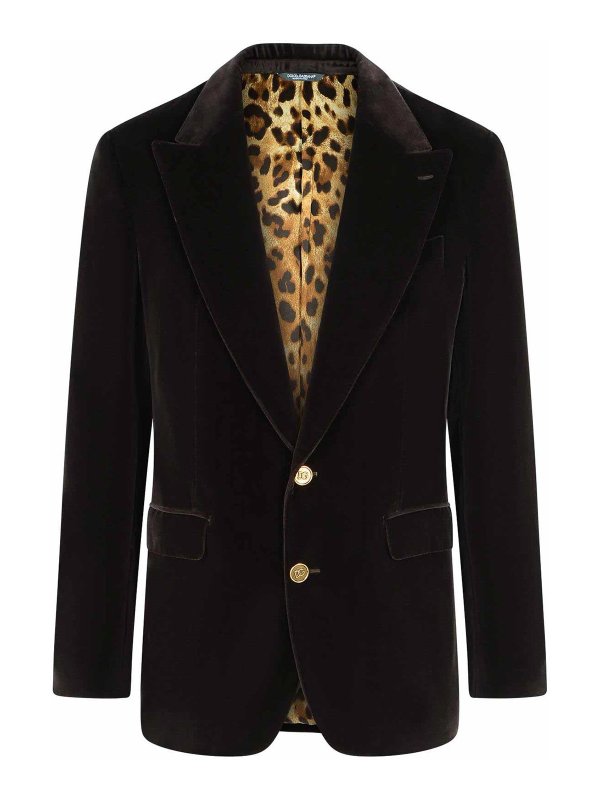 DOLCE & GABBANA: blazers - Brown Polyester Blazer