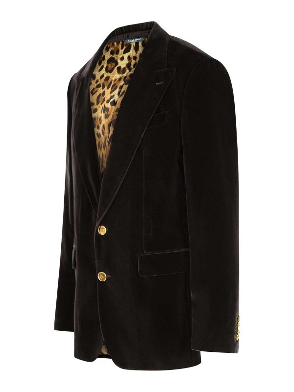 The Best Shops DOLCE & GABBANA: blazers - Brown Polyester Blazer