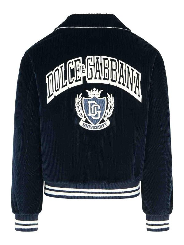 DOLCE & GABBANA: giacche bomber online - Giacca bomber di cotone blu