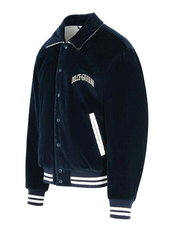 The Best Shops DOLCE & GABBANA: giacche bomber - Giacca bomber di cotone blu