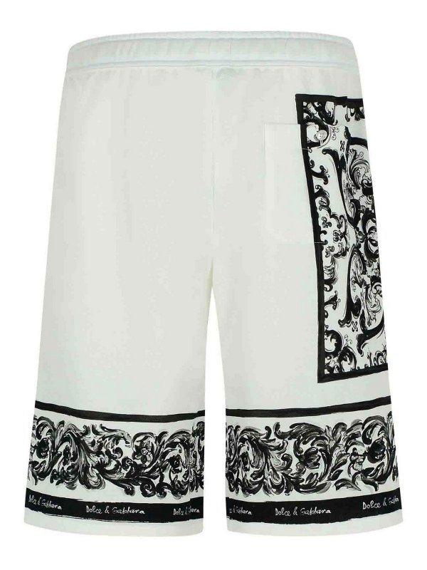DOLCE & GABBANA: Trousers Shorts online - White Cotton Bermuda Shorts