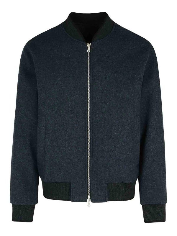 DRIES VAN NOTEN: bombers - Volker Reversible Black Cotton Blend Jacket