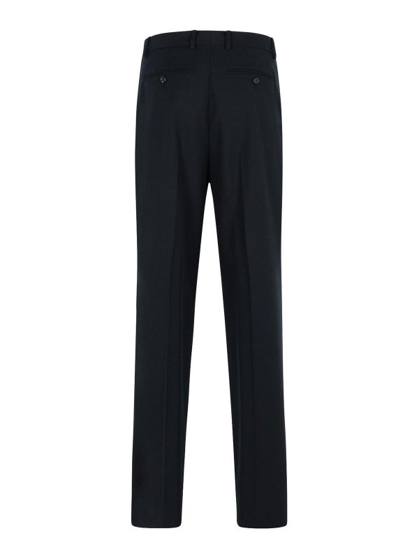 DRIES VAN NOTEN: casual trousers online - Penrud Straight Black Wool Pants