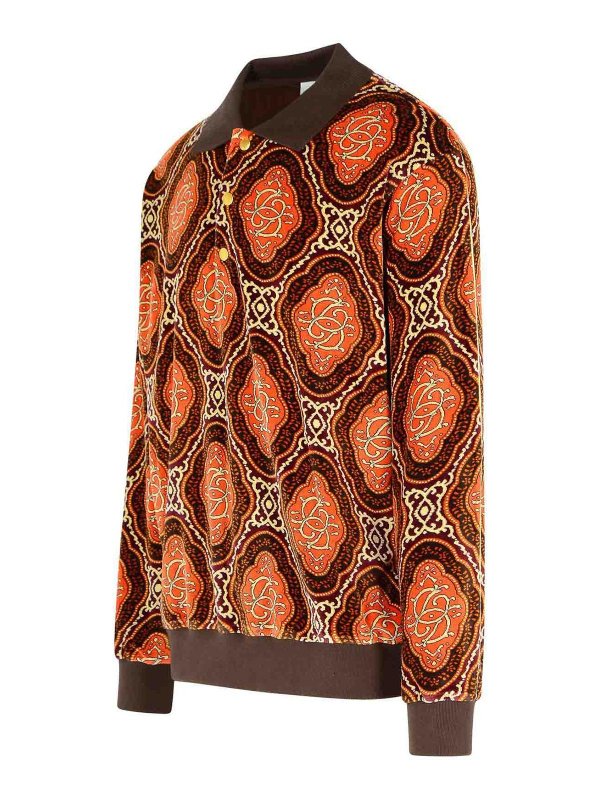The Best Shops DRÔLE DE MONSIEUR: polo shirts - Velours  Brown Cotton Polo Shirt
