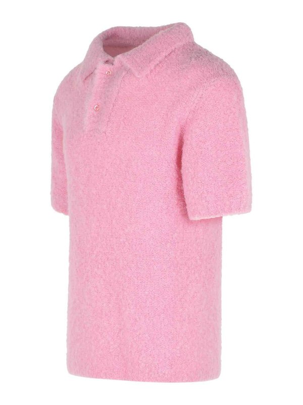 The Best Shops ERL: polo shirts - Pink Alpaca Blend Polo Shirt