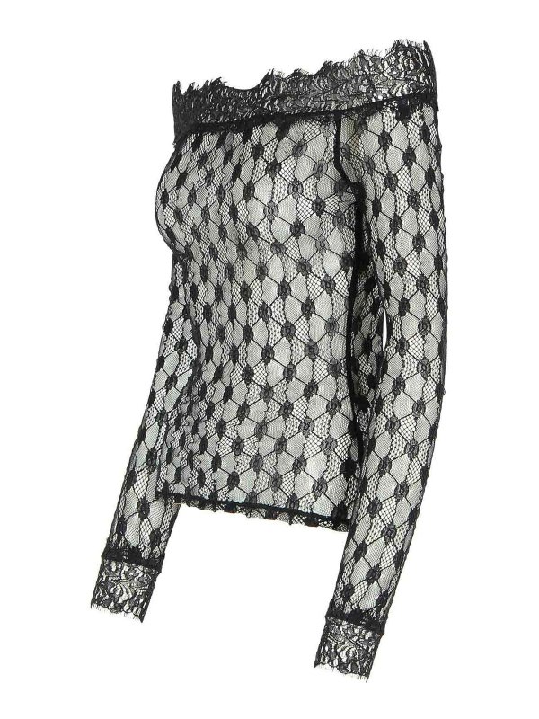 The Best Shops ISABEL MARANT: maglia collo rotondo - Maglione di miscela di poliammide nera