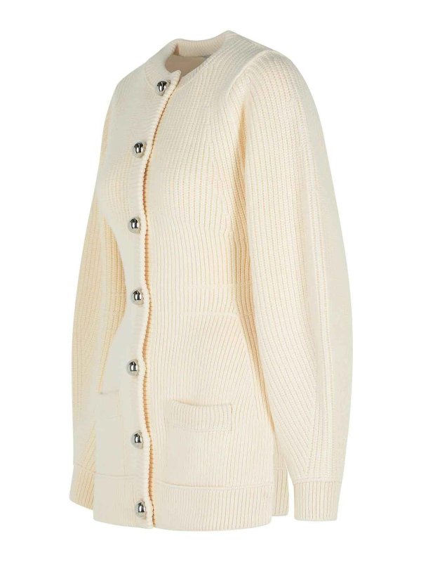 The Best Shops LANVIN: cardigans - Ivory Wool Cardigan
