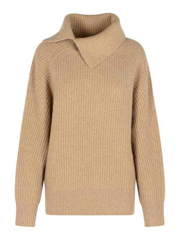 LOULOU STUDIO: maglia collo rotondo - Maglione in cashmere beige Cecil