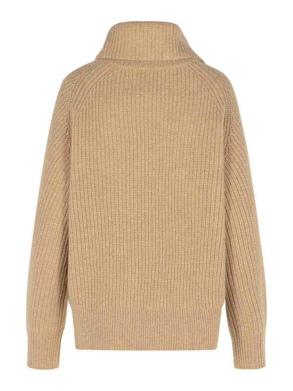 LOULOU STUDIO: maglia collo rotondo online - Maglione in cashmere beige Cecil