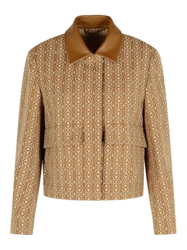 Max Mara: shirts - Viborg Camel Cotton Jacquard Jacket
