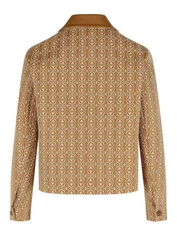 Max Mara: shirts online - Viborg Camel Cotton Jacquard Jacket