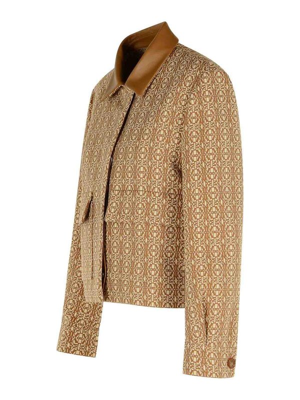 The Best Shops Max Mara: shirts - Viborg Camel Cotton Jacquard Jacket